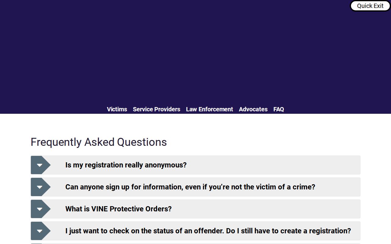 Virginia VINE information for Middlesex County regional jail custody notifications
